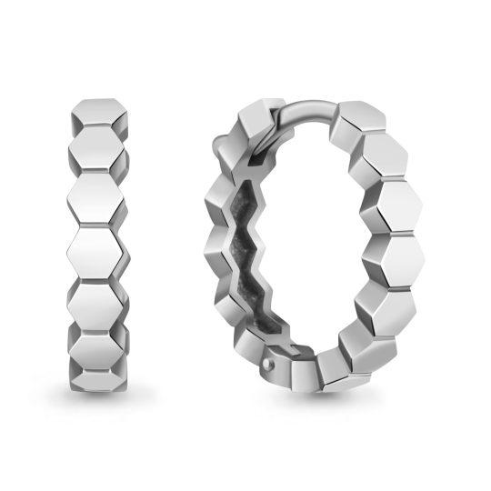 Серьги из серебра с фианитами 