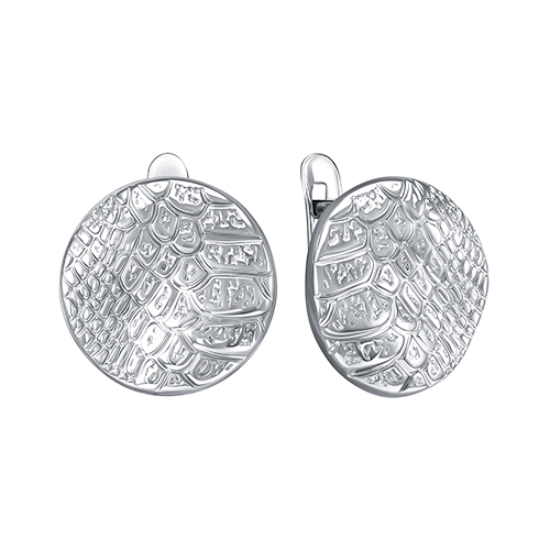 Серьги из серебра с фианитами