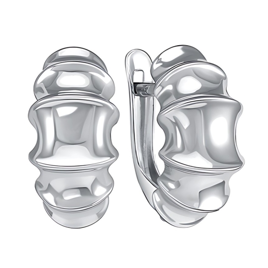 Серьги из серебра с фианитами