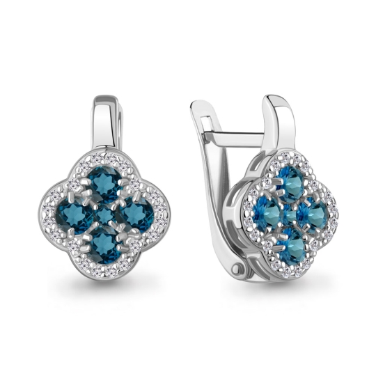 Браслет из серебра с топазами London и фианитами