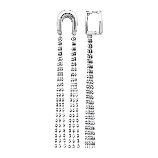 Серьги из серебра с рубинами