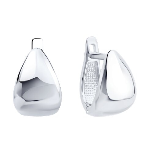 Серьги из серебра с топазами и фианитами