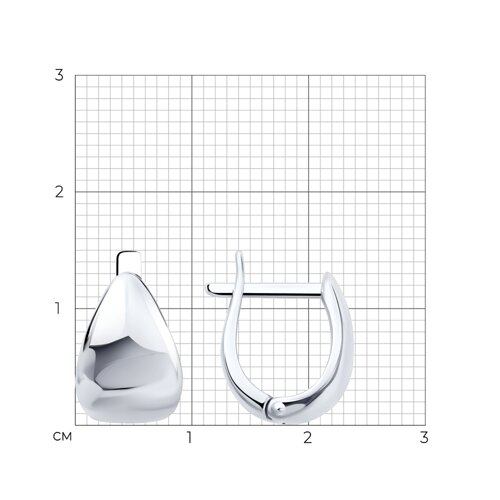 Серьги из серебра с топазами и фианитами