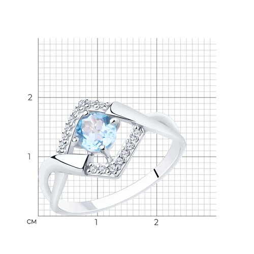 Серьги из серебра с позолотой и фианитами