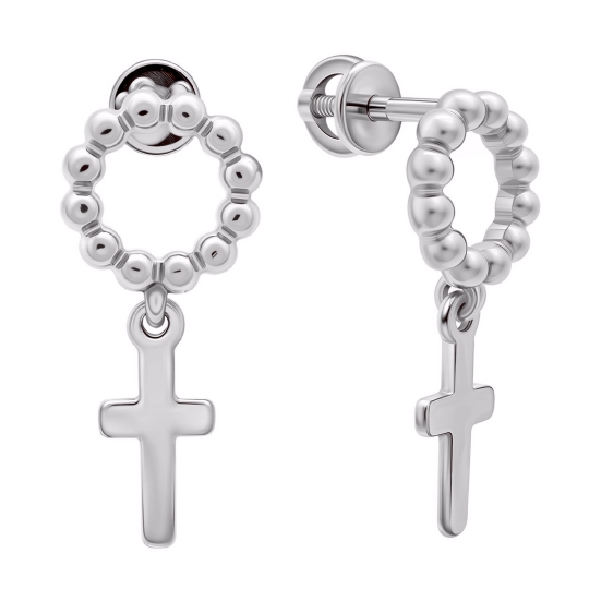 Серьги из серебра с позолотой