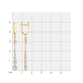 Серьги из золота с фианитами