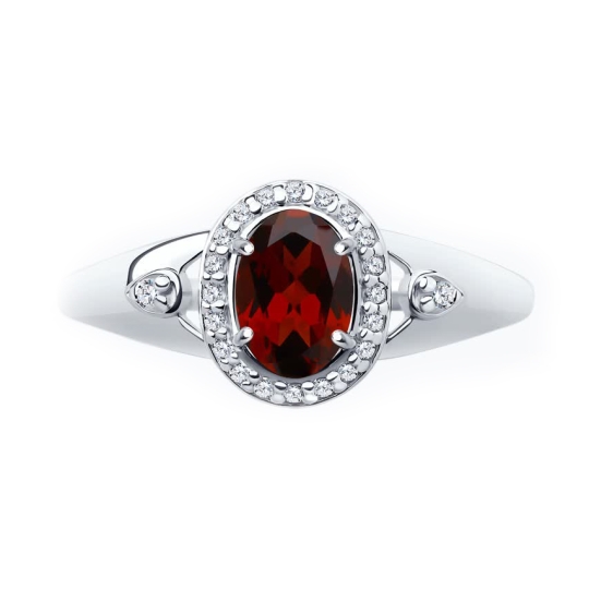 Обручальное кольцо из серебра с позолотой