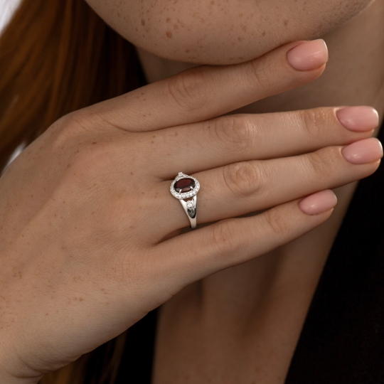 Обручальное кольцо из серебра с позолотой