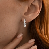 Серьги из серебра с фианитами