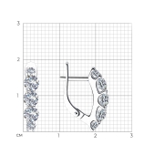 Серьги из серебра с фианитами