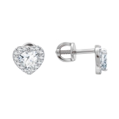 Серьги из серебра с фианитами