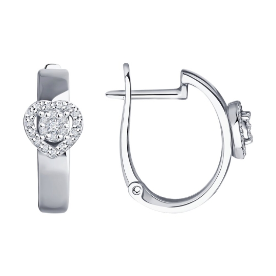 Серьги из золота с фианитами