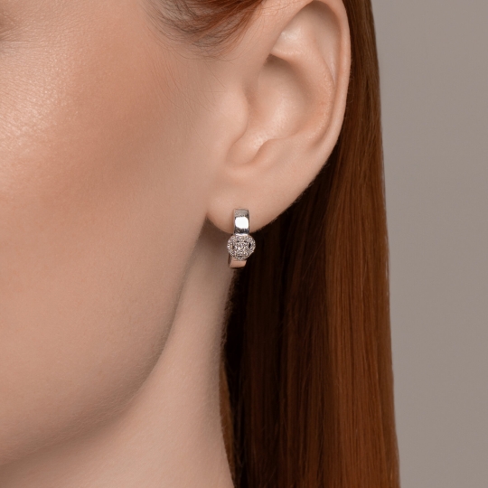 Серьги из золота с фианитами