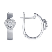 Серьги из белого золота с бриллиантами