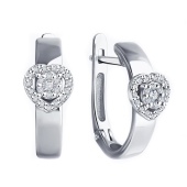 Серьги из белого золота с бриллиантами