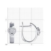 Серьги из белого золота с бриллиантами