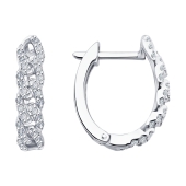 Серьги из белого золота с бриллиантами