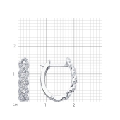 Серьги из белого золота с бриллиантами