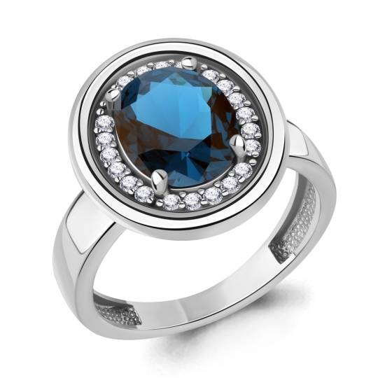 Кольцо из серебра с фианитами