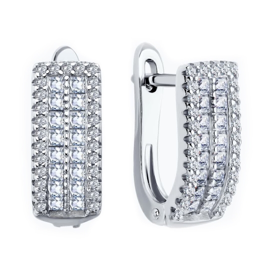 Кольцо из серебра с фианитами