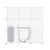 Серьги из серебра с фианитами