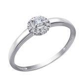 Кольцо из серебра с фианитами