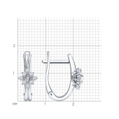 Серьги из белого золота с бриллиантами