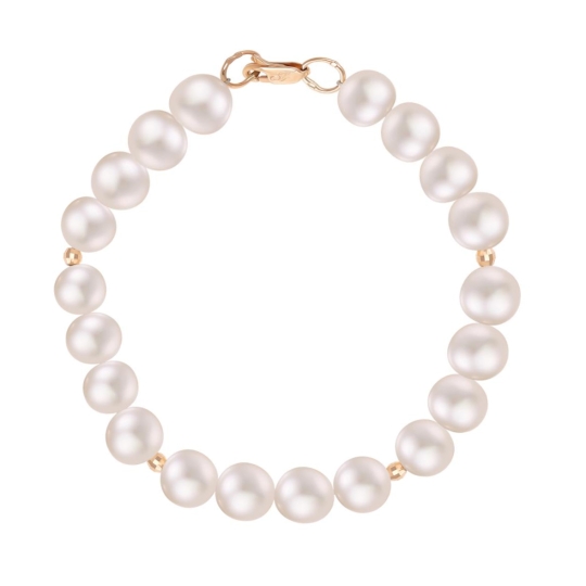 Браслет "красная нить" из золота с фианитами "Мальчик"