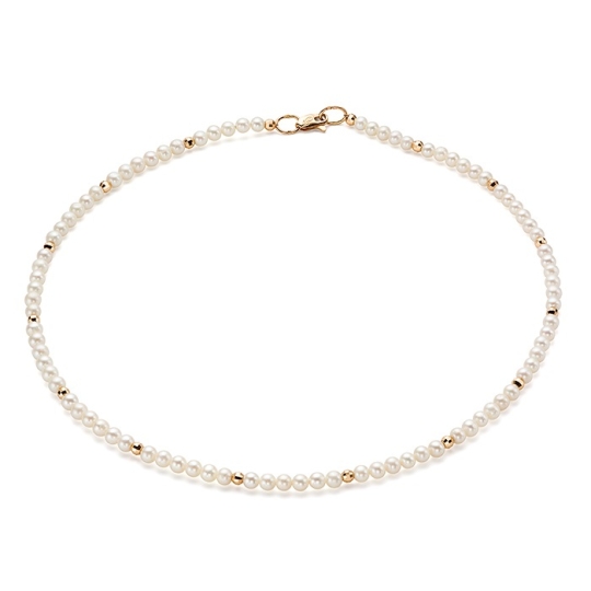 Колье из белого золота с фианитом