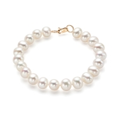 Браслет из жемчуга с золотым замком