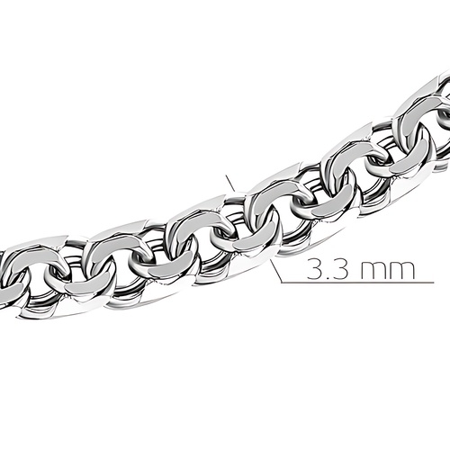 Цепь из белого золота плетения "Муза"