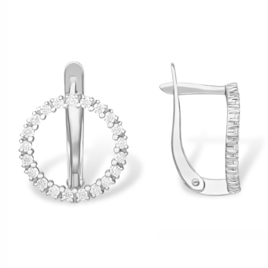 Серьги из серебра с позолотой