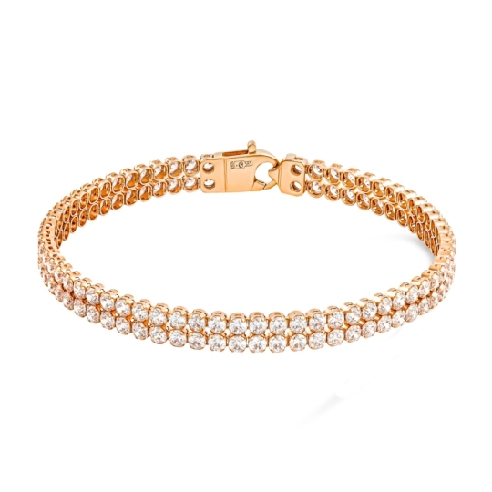 Браслет из золота плетения "Тройной ромб"