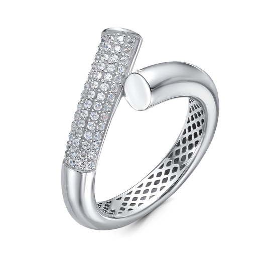 Серьги из серебра с фианитами