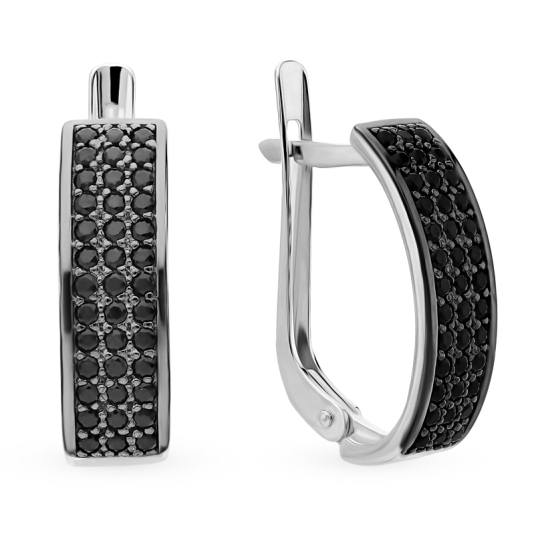 Серьги из серебра с гранатами