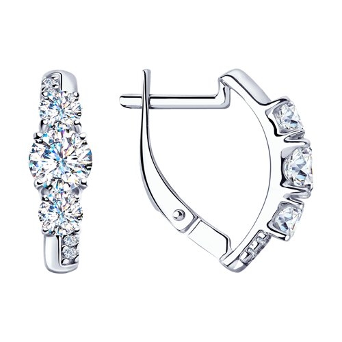 Серьги из серебра с агатами