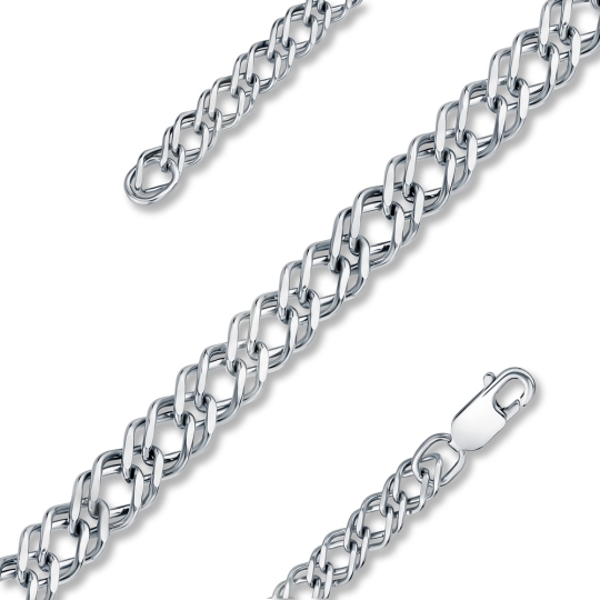 Текстильный шнурок с замком из серебра