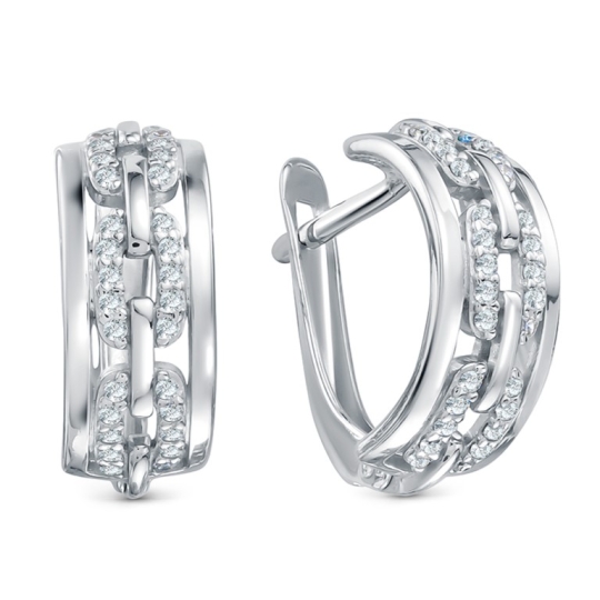 Серьги из серебра с эмалью