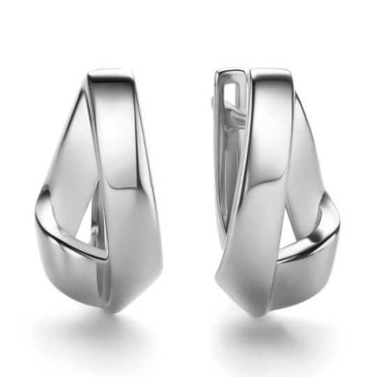 Одиночная серьга из серебра 