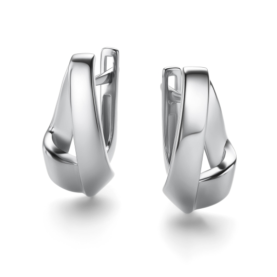 Одиночная серьга из серебра 