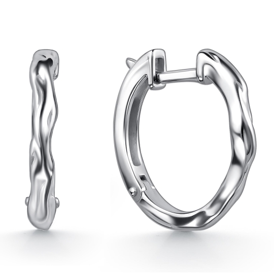 Серьги из серебра с ювелирными кристаллами