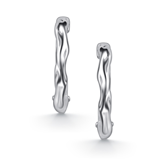 Серьги из серебра с ювелирными кристаллами