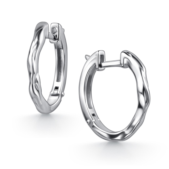 Серьги из серебра с ювелирными кристаллами