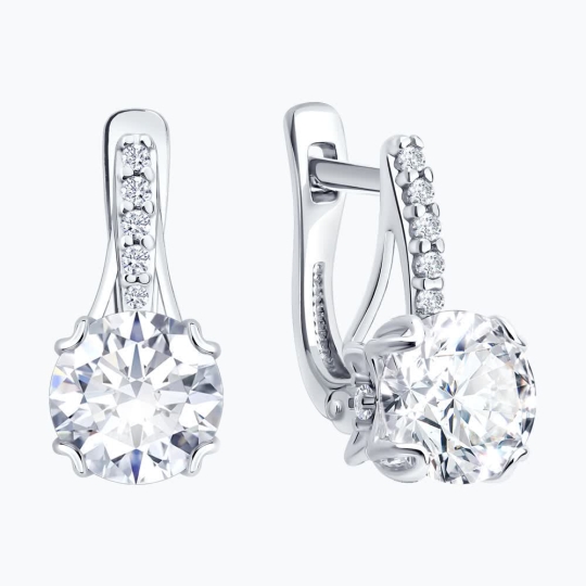 Серьги из серебра с эмалью