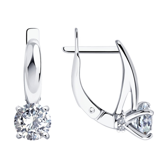 Кольцо из серебра с фианитом