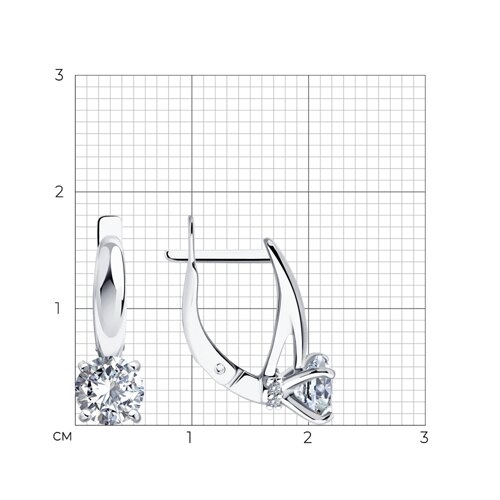 Кольцо из серебра с фианитом