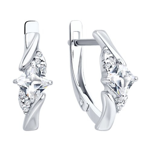 Серьги из серебра с позолотой