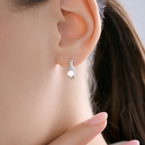 Серьги из серебра с позолотой