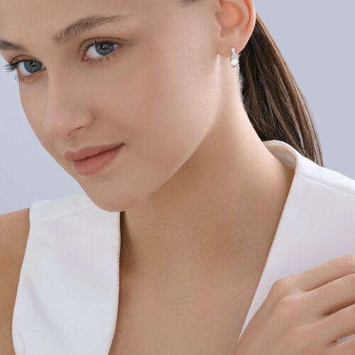 Серьги из серебра с позолотой