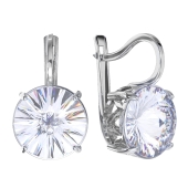 Серьги из серебра с ювелирными кристаллами